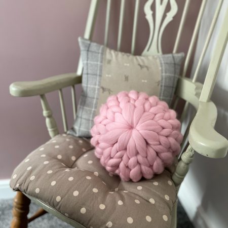 The Mini Dandelion Chunky knitted Merino Cushion
